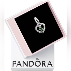 Pandora August Birthstone Heart Dangle Charm